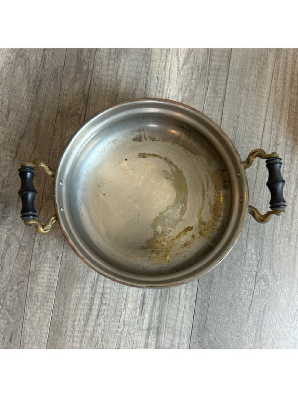 Vintage Manning Bowman Copper Pan Lid Handles Rustic Patina AS IS Cottagecore - Picture 7 of 16
